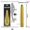 Vibrador rigido dorado con velocidades variables